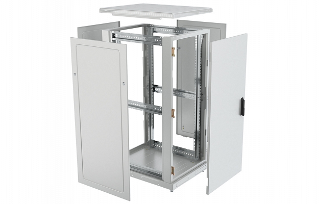 CCD ShT-NP-27U-600-1000-M  19", 27U (600x1000) Floor Mount Telecommunication Cabinet, Metal Front Door внешний вид 9