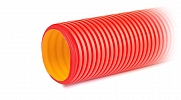 160916-6К Двустенная труба ПНД жесткая для кабельной канализации д.160мм, SN6, 750Н,  6м, цвет красный
