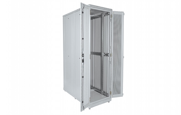 CCD ShT-NP-S-47U-600-1000-P2P  19", 47U (600x1000) Floor Mount Telecommunication Server Cabinet, Perforated Front Door, Perforated Double-Leaf Rear Door внешний вид 2