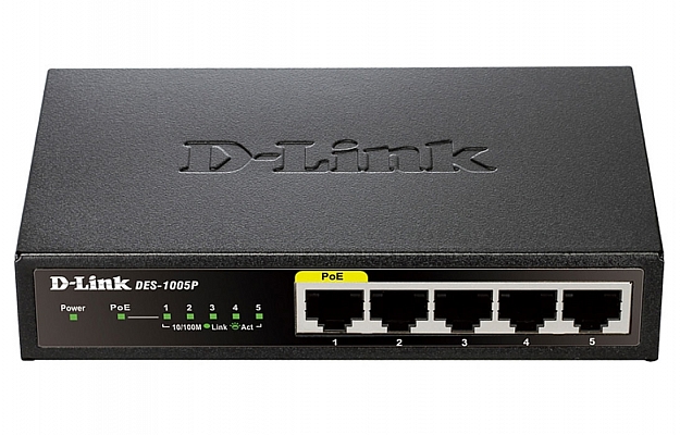 Коммутатор D-Link DES-1005P/B1A внешний вид 1