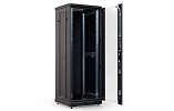CCD ShT-NP-M-27U-600-600-S-Ch  19", 27U (600x600) Floor Mount Telecommunication Cabinet, Glass Front Door, Black внешний вид 4