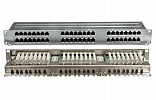 420641 PPHD-19-48-8P8C-C5E-SH-110D Hyperline 19" High Density Patch Panel, 1U, 48 RJ-45 Ports, Fully Shielded, Cat. 5e, Dual IDC