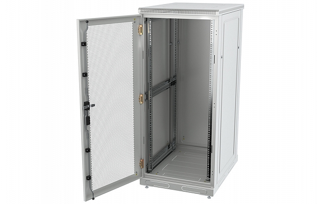 Шкаф телекоммуникационный напольный 19",27U(600x1000), ШТ-НП-27U-600-1000-П, передняя дверь перфорированная ССД внешний вид 3