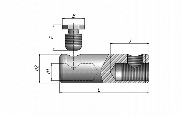 SB-2 Straight Shearbolt Connector (70-120 mm²) внешний вид 3