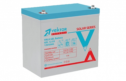 Аккумуляторная батарея Vektor GEL 12-55