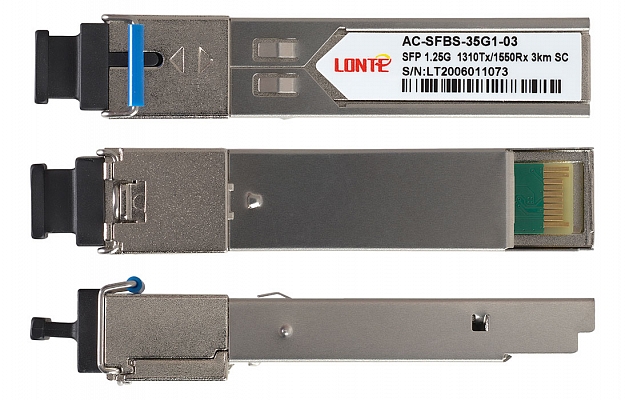 SFP WDM 1.25G Tx1310/Rx1550 3km SC DDM внешний вид 3