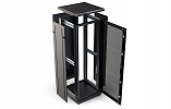 CCD ShT-NP-M-27U-600-1000-P-Ch  19", 27U (600x1000) Floor Mount Telecommunication Cabinet, Perforated Front Door, Black внешний вид 2