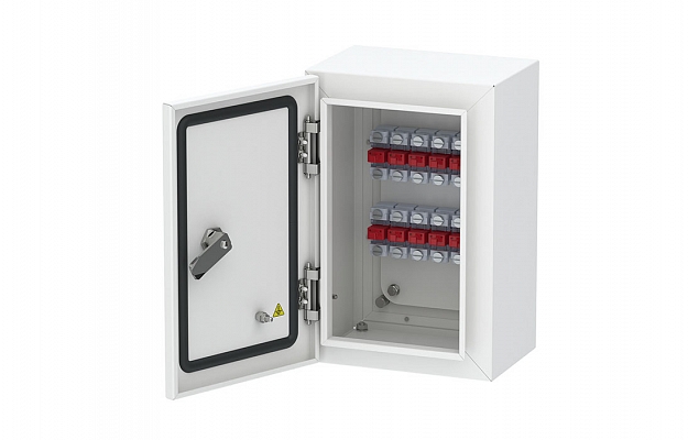 Шкаф электротехнический навесной ШЭН-300-200-150 в комплекте с модулями МВТ-1 внешний вид 2