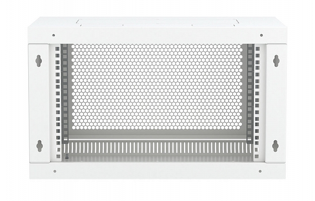 Шкаф телекоммуникационный настенный разборный 19”,6U(600x350), ШТ-НСр-6U-600-350-П дверь перфорированная ССД внешний вид 5