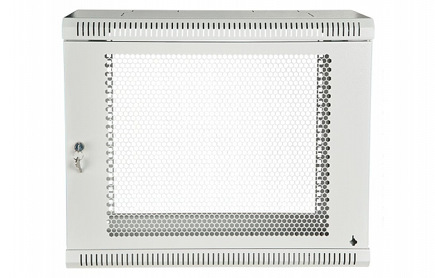 Шкаф телекоммуникационный настенный разборный 19”,18U(600x350), ШТ-НСр-18U-600-350-П дверь перфорированная ССД внешний вид 2