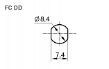 H+S FCPC-FCPC-C600 FC/APC SM Adapter, DD-Type внешний вид 2