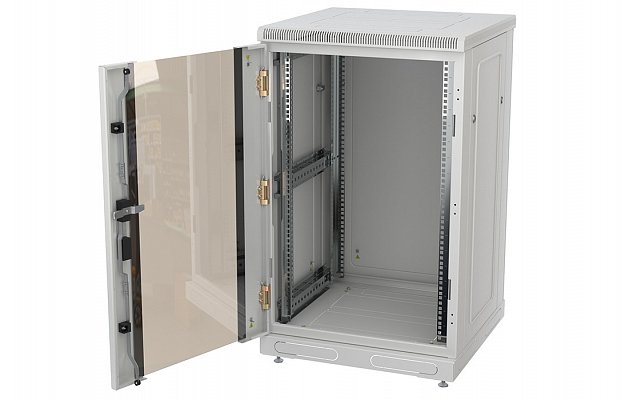 CCD ShT-NP-24U-600-800-S  19", 24U (600x800) Floor Mount Telecommunication Cabinet, Glass Front Door внешний вид 3