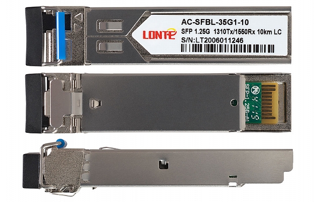 SFP WDM 1.25G Tx1310/Rx1550 10km LC DDM Fiber Optic Transceiver внешний вид 3