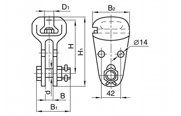 U2-16-20 Socket –Clevis Link внешний вид 4