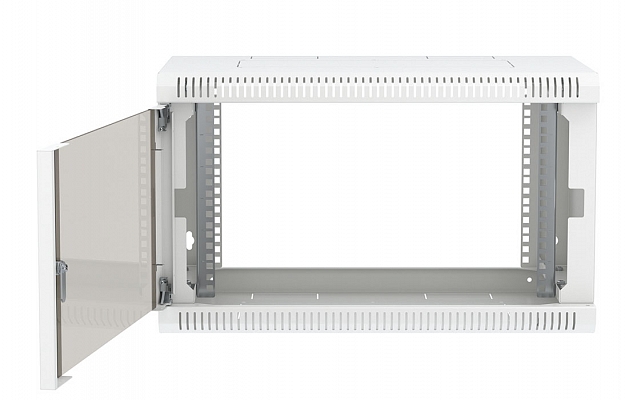 Шкаф телекоммуникационный настенный разборный 19”,6U(600x350), ШТ-НСр-6U-600-350-С дверь стекло ССД внешний вид 3