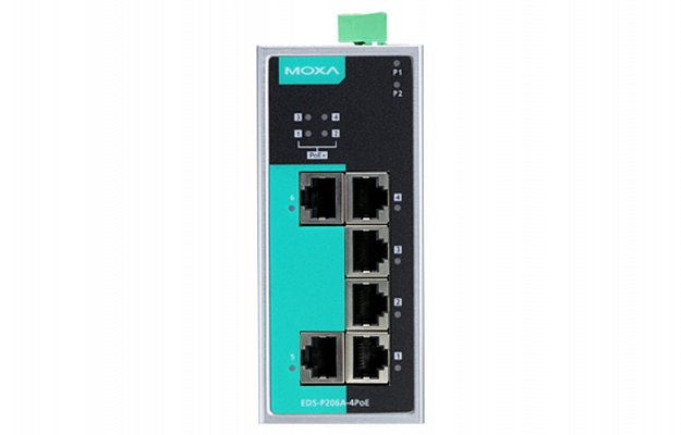Moxa EDS-P206A-4PoE-T Switch внешний вид 2