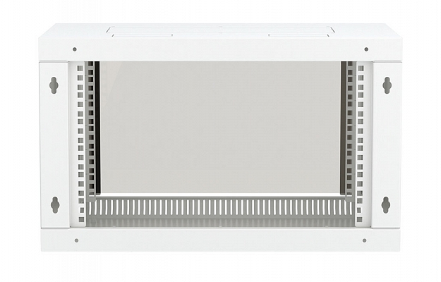 Шкаф телекоммуникационный настенный разборный 19”,6U(600x450), ШТ-НСр-6U-600-450-С дверь стекло ССД внешний вид 5