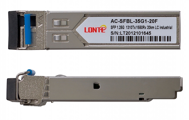 SFP WDM 1.25G Tx1310/Rx1550 20km LC DDM Industrial Fiber Optic Transceiver внешний вид 2