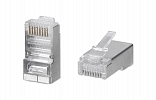 WRline WR-8P8C-5E-SH Коннектор RJ-45 под витую пару, категория 5e, экранированный, универсальный (100 шт в упак.)