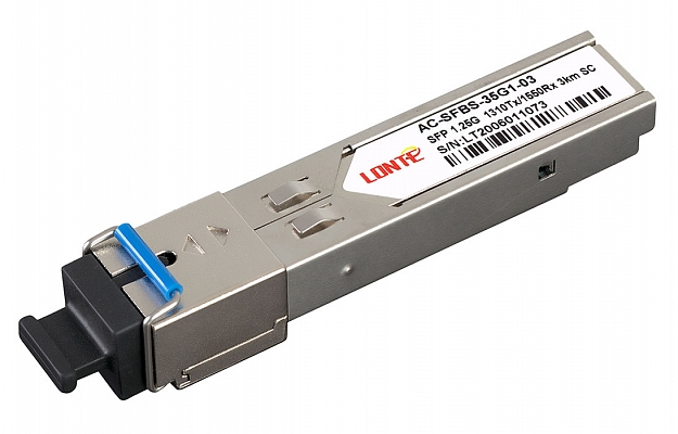 SFP WDM 1.25G Tx1310/Rx1550 3km SC DDM Fiber Optic Transceiver внешний вид 1