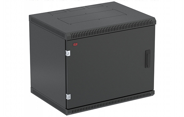 CCD ShT-NSr-9U-600-450-M-Ch  19", 9U (600x450) Wall Mount Dismountable Telecommunication Cabinet, Metal Door, Black внешний вид 1