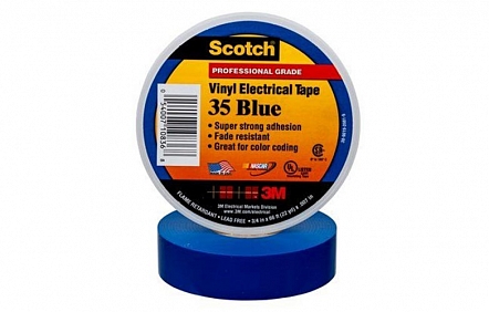 Scotch 35 Лента изоляционная синяя 19мм 20м