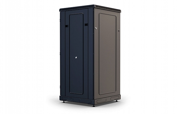 CCD ShT-NP-M-24U-600-1000-M-Ch 19", 24U (600x1000) Floor Mount Telecommunication Cabinet, Metal Front Door, Black внешний вид 6