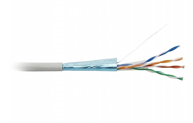 42052 Hyperline FUTP4-C5E-S24-IN-PVC-GY-305 (305 m) Twisted Pair Cable, F/UTP, Category 5e, 4 pairs (24 AWG), Solid, Foil Screen внешний вид 1