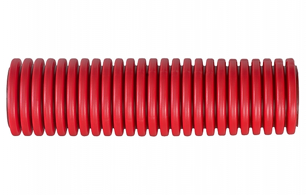 PR15.0235 Труба гофрированная двустенная ПНД гибкая тип 450 (SN18) с/з красная д63 (20м/уп) Промрукав внешний вид 2
