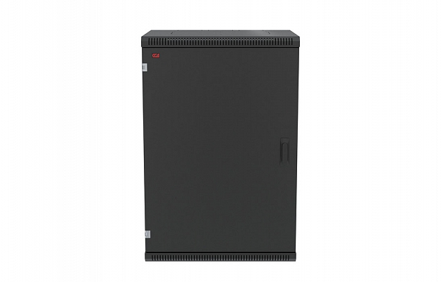 Шкаф телекоммуникационный настенный разборный черный 19”,18U(600x550), ШТ-НСр-18U-600-550-М-Ч дверь металл ССД внешний вид 2
