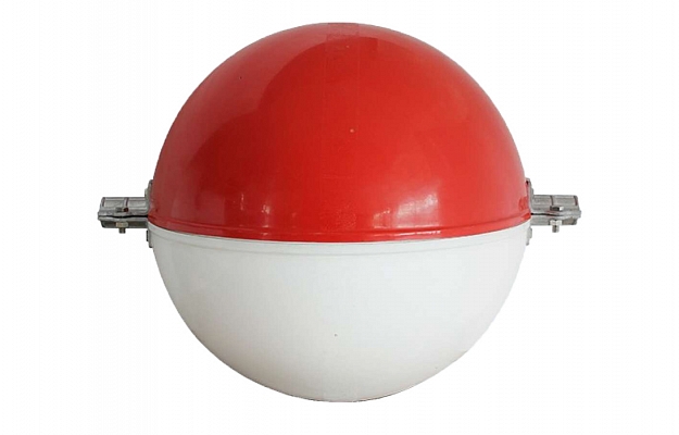 ШМ-ИМАГ-800-30,6-К/Б - сигнальный шар-маркер для ЛЭП, 30,6 мм, 800 мм, красно-белый