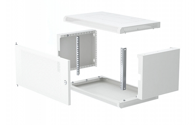 CCD ShT-NSr-6U-600-350-P  19", 6U (600x350) Wall Mount Dismountable Telecommunication Cabinet, Perforated Door внешний вид 9