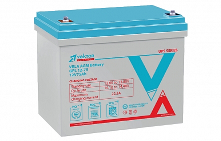 Аккумуляторная батарея Vektor GPL 12-75