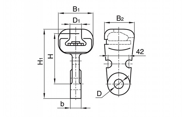 U1-7-16 Socket-Tongue Link внешний вид 2