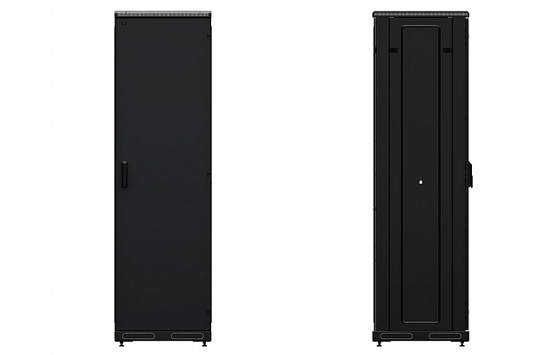 CCD ShT-NP-M-42U-600-800-M-Ch  19", 42U (600x800) Floor Mount Telecommunication Cabinet, Metal Front Door, Black внешний вид 3