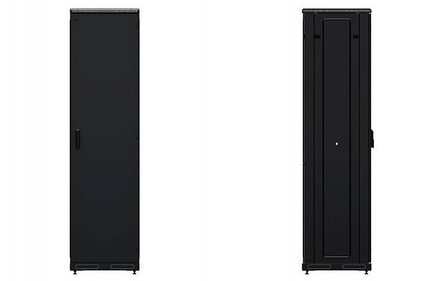 CCD ShT-NP-M-47U-600-800-M-Ch  19", 47U (600x800) Floor Mount Telecommunication Cabinet, Metal Front Door, Black внешний вид 3