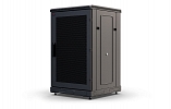 CCD ShT-NP-M-18U-600-600-P-Ch 19", 18U (600x600) Floor Mount Telecommunication Cabinet , Perforated Front Door, Black внешний вид 1