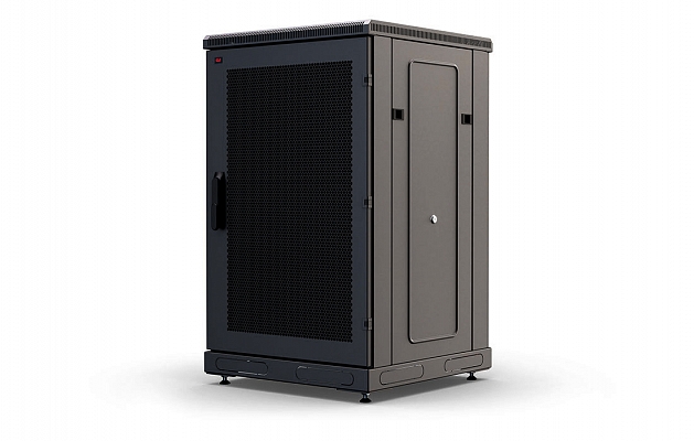 CCD ShT-NP-M-18U-600-600-P-Ch 19", 18U (600x600) Floor Mount Telecommunication Cabinet , Perforated Front Door, Black внешний вид 1