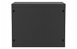 Шкаф телекоммуникационный настенный разборный черный 19”,9U(600x650), ШТ-НСр-9U-600-650-М-Ч дверь металл ССД внешний вид 3