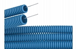 11940 Труба ППЛ гибкая гофр. д.40мм, лёгкая с протяжкой, 20м, цвет синий внешний вид 2