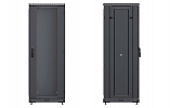 CCD ShT-NP-M-27U-800-1000-S-Ch  19", 27U (800x1000) Floor Mount Telecommunication Cabinet, Glass Front Door, Black внешний вид 3