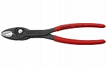 KN-8201200 TwinGrip клещи с фронтальным и боковым захватами, зев 4-22 мм, длина 200 мм, обливные ручки внешний вид 3