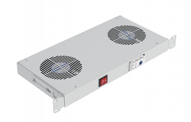 Вентиляторный модуль , 2 вентилятора с термореле  ВМ-2-19"-Т ССД внешний вид 1