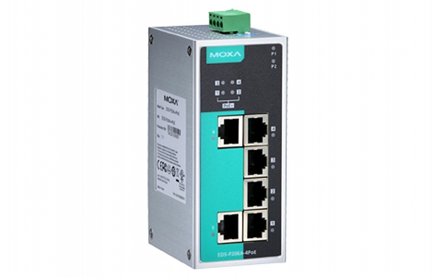 Moxa EDS-P206A-4PoE-T Switch внешний вид 1