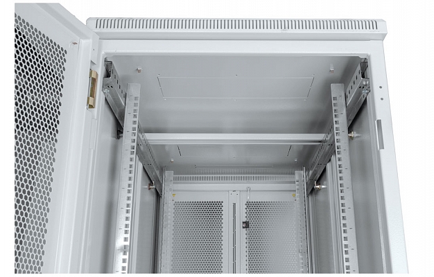 Шкаф телекоммуникационный напольный серверный 19",33U(800x1000) , ШТ-НП-С-33U-800-1000-ПП передняя,задняя двери перфорированные ССД внешний вид 11