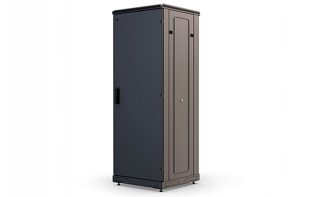 CCD ShT-NP-M-33U-600-800-M-Ch  19", 33U (600x800) Floor Mount Telecommunication Cabinet, Metal Front Door, Black внешний вид 1