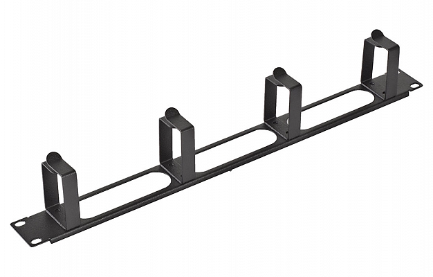 CCD OKO-19"-1U Horizontal Cable Organizer with Pass-Through Holes, Black (4 rings) внешний вид 1