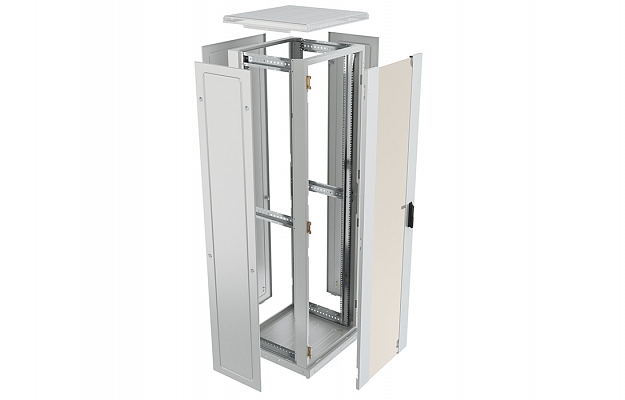 CCD ShT-NP-42U-600-800-S  19", 42U (600x800) Floor Mount Telecommunication Cabinet, Glass Front Door внешний вид 9