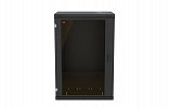 CCD ShT-NSr-18U-600-450-S-Ch  19", 18U (600x450) Wall Mount Dismountable Telecommunication Cabinet, Glass Door, Black внешний вид 2