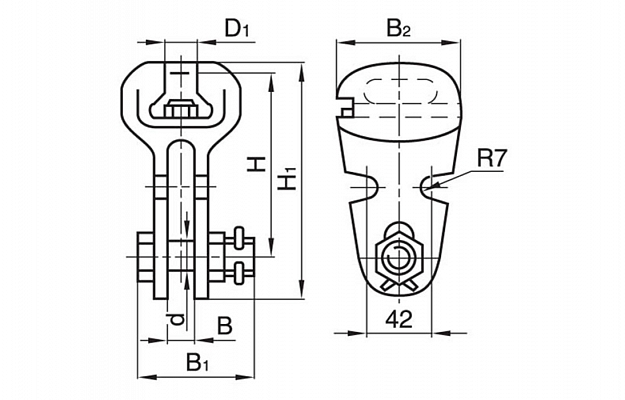 U2-12-16 Socket-Clevis Link внешний вид 3